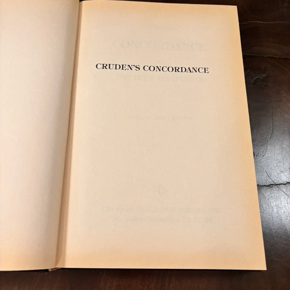 Cruden's Concordance to the Holy‎ Scriptures Hardcover Bible Reference Index